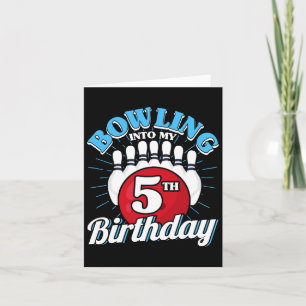 5e verjaardag bowling thema bowlen naar verjaardag kaart