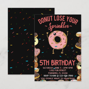 5e verjaardag Donut verlies je sprinkles niet 5 ja Kaart