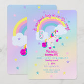 5e verjaardag eenhoorn uitnodiging (Voorkant / Achterkant)
