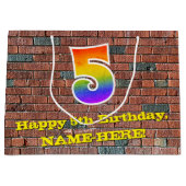 5e verjaardag: Fun, door graffiti geïnspireerde re Groot Cadeauzakje (Voorkant)