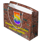 5e verjaardag: Fun, door graffiti geïnspireerde re Groot Cadeauzakje (Achterkant Gekanteld)