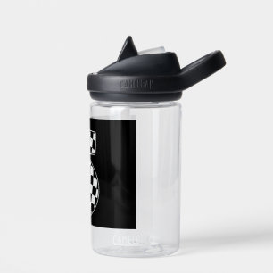 5e verjaardag geruite nummer 5 auto race vlag waterfles