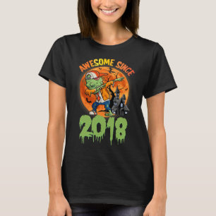 5e Verjaardag Halloween Dabbing Zombie Geweldige S T-shirt