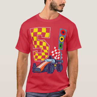 5e Verjaardag Jongen Race Verkeerslichten Racer 5  T-shirt