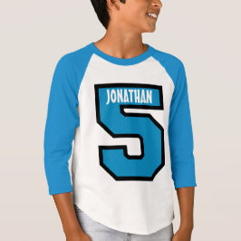 5e verjaardag Jongen Sportnummer 5 jaar A02A T-shirt