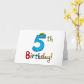 5e verjaardag! kaart (Gele Bloem)