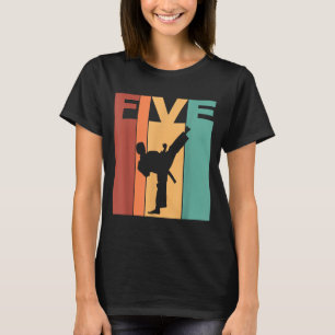 5e verjaardag Karate Taekwondo Thema 5 jaar oud T-shirt