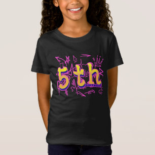 5e verjaardag kinderen verjaardag t-shirt