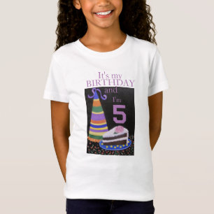 5e VERJAARDAG meisjes 'Fine Jersey T-shirt