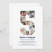 5e verjaardag nummer 5 aangepaste foto collage kaart (Voorkant / Achterkant)