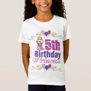 5e verjaardag prinses t-shirt