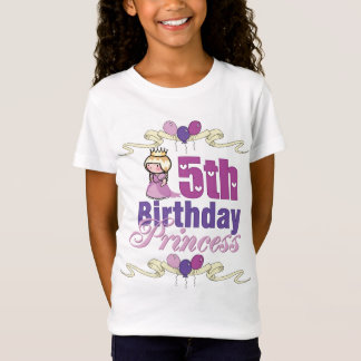 5e verjaardag prinses t-shirt
