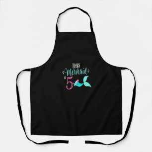 5e verjaardag Shirt Zeemeermeisje Schort