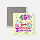 5e verjaardag Sleepover Tshirts en geschenken Magneet (Voorkant / Achterkant)