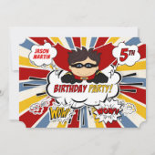 5e verjaardag van de Boys Superheld Red Comic Kaart (Voorkant)