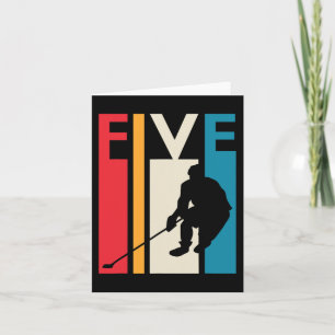 5e verjaardag van de geboorte Gift Five Hockey Bi Kaart