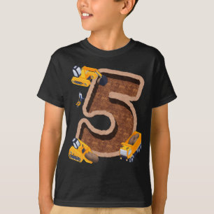 5e verjaardag van de opgravingspartij voor bouwvoe t-shirt