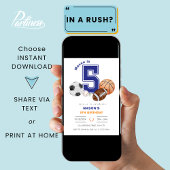 5e verjaardag van de sporter kaart