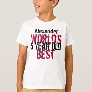 5e verjaardag van Gift World's beste 5-jarige jong T-shirt