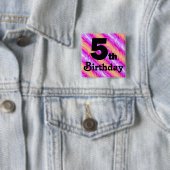 5e verjaardag vierkante button 5,1 cm (In situ)