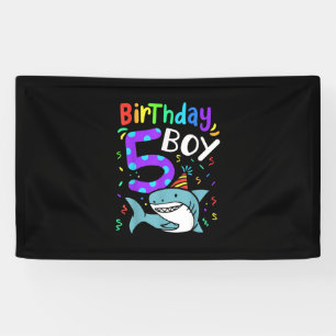 5e verjaardag Vijf jaar oud, haaiengeschenken Spandoek