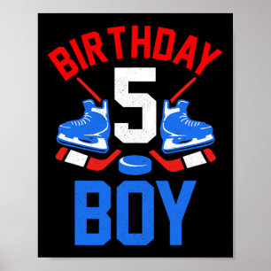5e verjaardag voor meisjes jongens 5 jaar oud ijsh poster