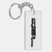 5e wiel RV Silhouette op Sleutelhanger (Voorkant Links)