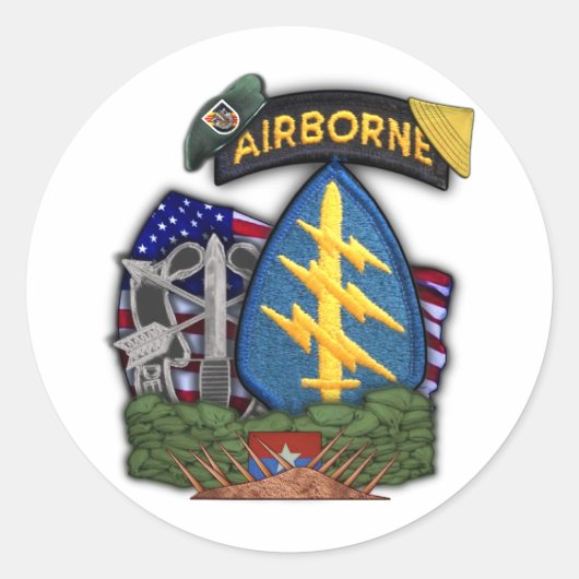 5ème forces spéciales Green Berets vietnam Sticker (Devant)