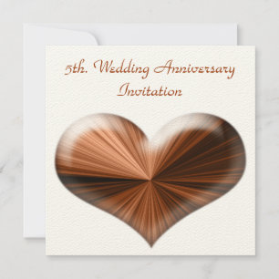 5ème. Invitation à l'anniversaire du mariage