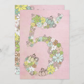 5ème invitation faite sur commande d'invitation de (Devant / Derrière)