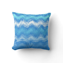 5en1 (voir description) Coussin bleu à motif vague