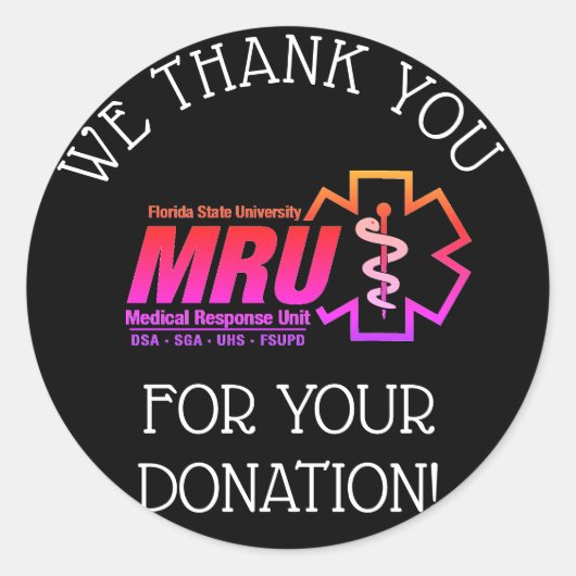 5K/événement don merci autocollants (Devant)