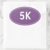 5K Loop Run Paarse ovale Sticker (Tas)