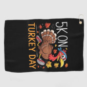 5K op Turkije Dag Thanksgiving Running Classic T-S Golfhanddoek (Horizontaal)