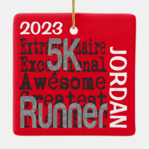 5K Runner Buitengewone CUSTOM Keramisch Ornament