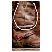 5lx3wx8.5h Petit sac cadeau Boots de cowboy Barre  (Dos)