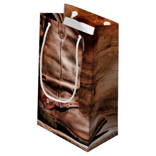 5lx3wx8.5h Petit sac cadeau Boots de cowboy Barre  (Dos Angle)