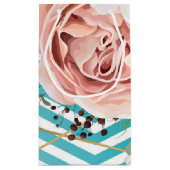 5lx3wx8.5h Petit sac cadeau Rose géométrique Chevr (Dos)