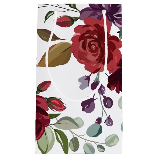 5lx3wx8.5h Petit sac cadeau Roses blanches Géométr (Devant)