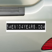 5mannen104 years.com bumpersticker (Op auto)