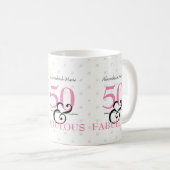 5O en Fabulous Elegant Modern Birthday Koffiemok (Voorkant rechts)