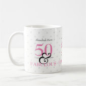 5O en Fabulous Elegant Modern Birthday Koffiemok (Links)