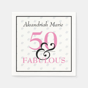 5O en Fabulous Elegant Modern Birthday Servet