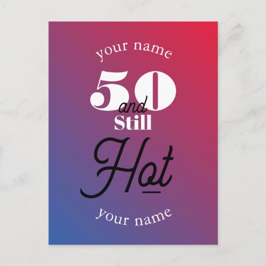 5O en nog steeds heet Briefkaart (Voorkant)