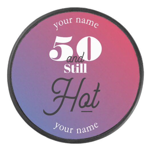 5O en nog warm Hockey Puck (Voorkant)