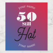 5O en nog warm Wijn Etiket (Enkel label)