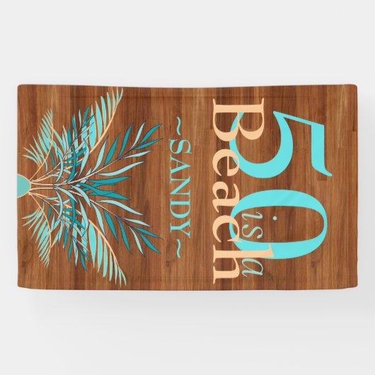 5O IS EEN BEACH 50E Beach kustdag Ba Spandoek (Horizontaal)