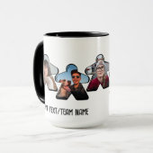 5P Aangepaste Foto Meeple Board Game Group Mok (Voorkant links)