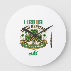 5Shamrock Luck Viering Logo ontwerp Grote Klok