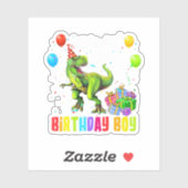 5Th Birthday Boy Dinosaur T Rex Sticker (Vel)